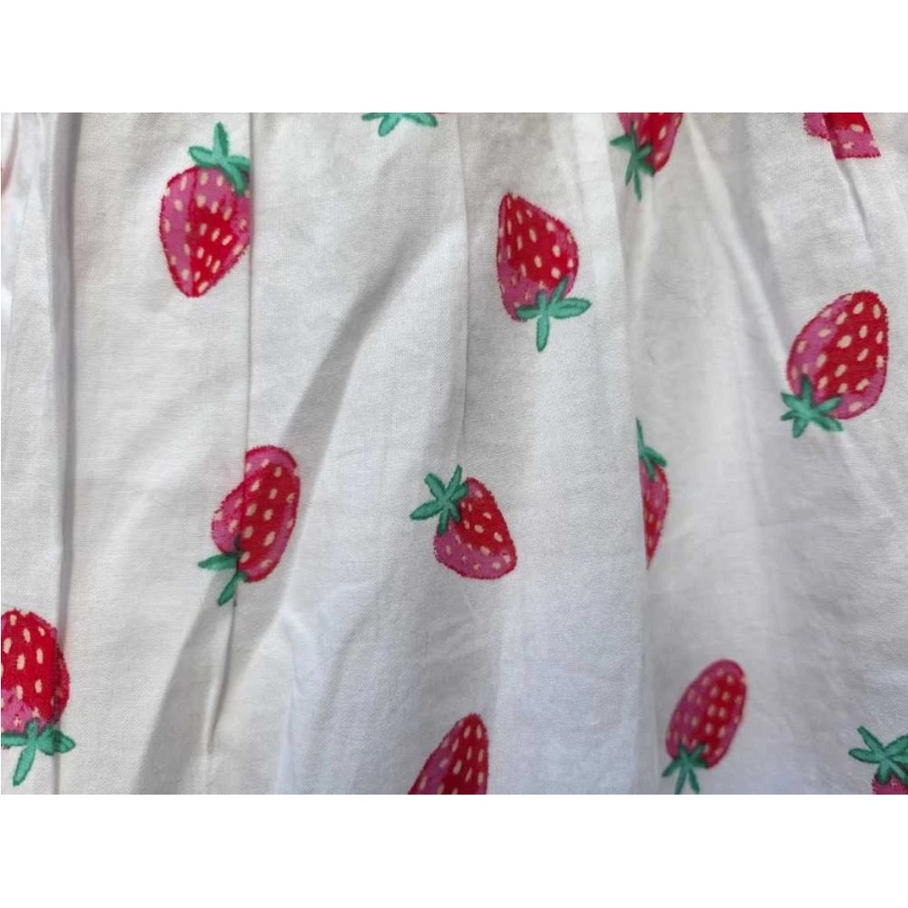 J. Crew Factory White Smocked Maxi Dress with Strawberry Print 🍓Size 2X - Picture 9 of 10